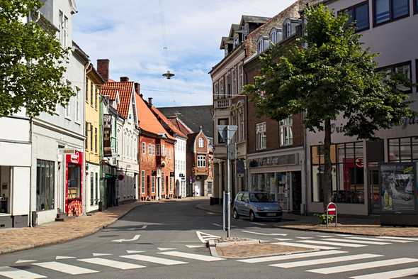 Odense Innenstadt mit kleinen Gassen